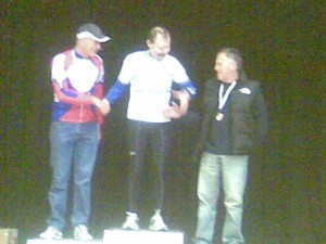 Stu Smith collecting his Bronze medal